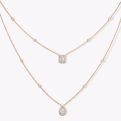 [⭐Aura ]Diamond Necklace My Twin 2 Rows