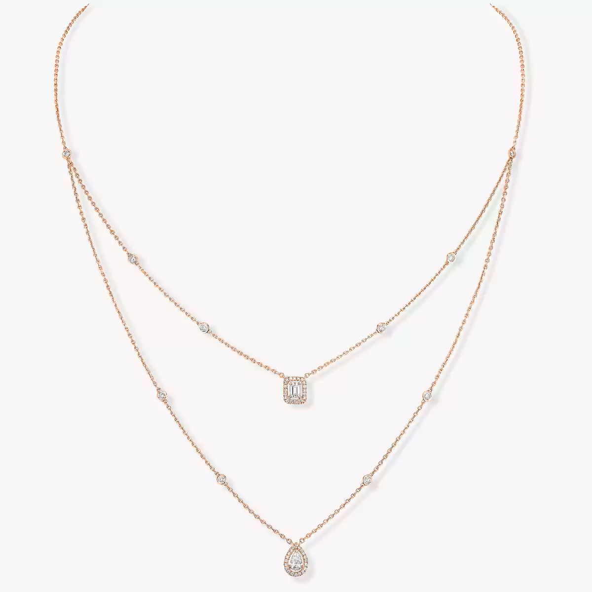 [Aura ] Diamond Necklace My Twin 2 Rows