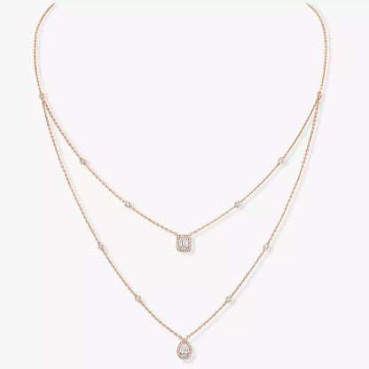 [⭐Aura ]Diamond Necklace My Twin 2 Rows