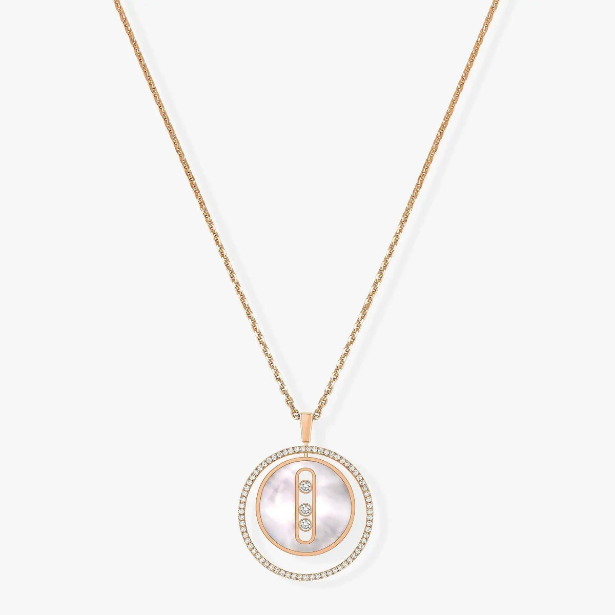 [⭐Aura ]Aura  MOVE MM NACRE BLANCHE DIAMOND NECKLACE