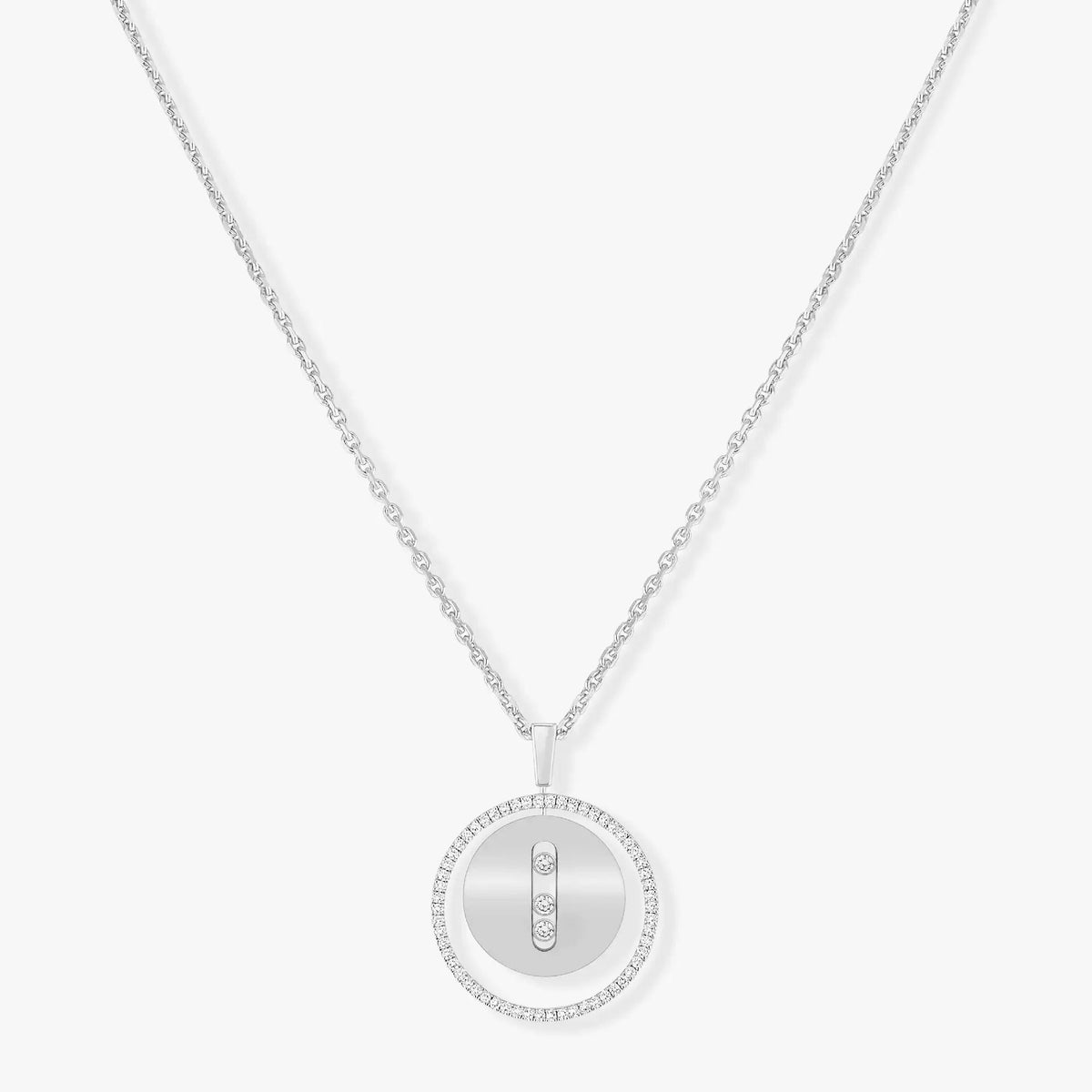 [⭐Aura ]Aura  MOVE MM SILVER DIAMOND NECKLACE