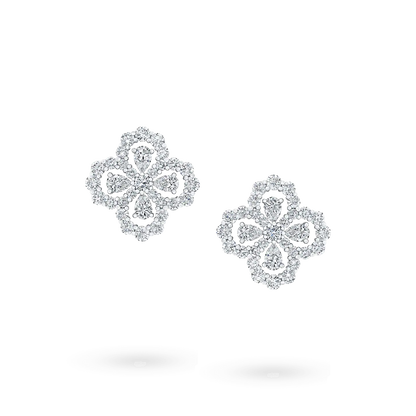 [⭐Aura ]LOOP EARRINGS FULL MOTIF DIAMOND 16MM