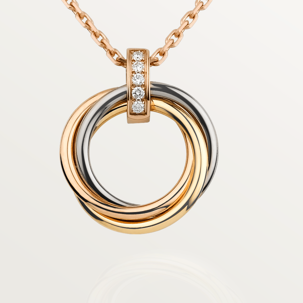 Aura TRINITY NECKLACE GOLD  DIAMONDS