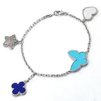Aura LUCKY SPRING SILVER BRACELET 4 MOTIF