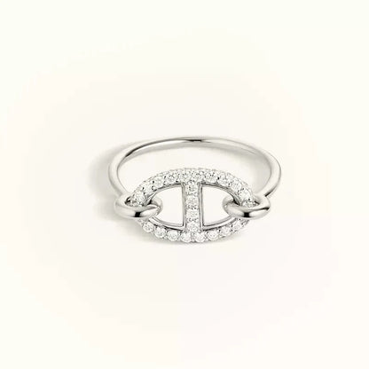 Aura RONDE KLEINER SILBERNER DIAMANTRING