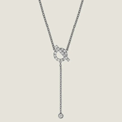 [⭐Aura ]FINESSE SILVER DIAMOND NECKLACE