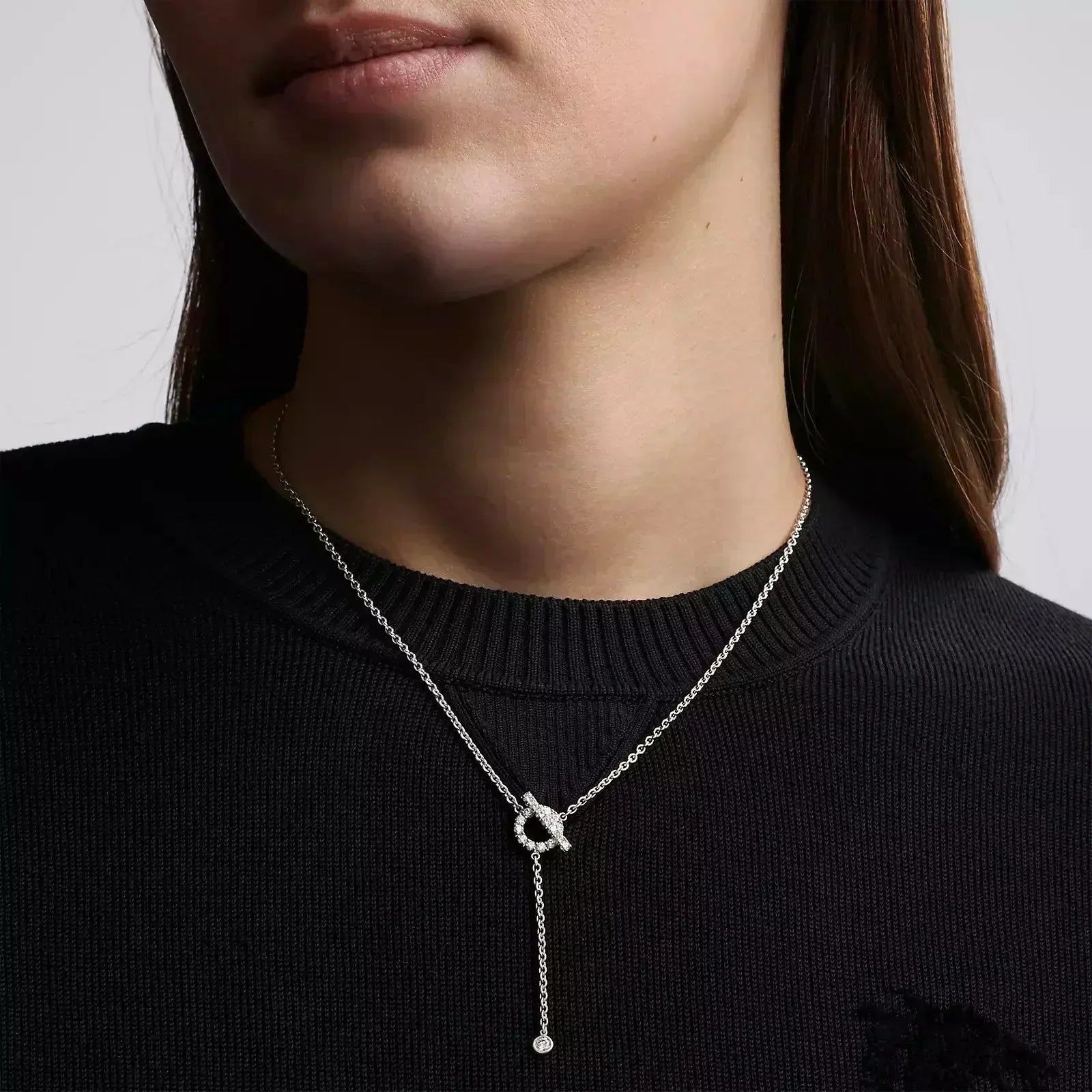 Aura FINESSE SILVER DIAMOND NECKLACE
