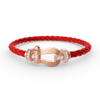 Aura FORCE LARGE HORSESHOE HALF DIAMOND BRACELET ROSE GOLD