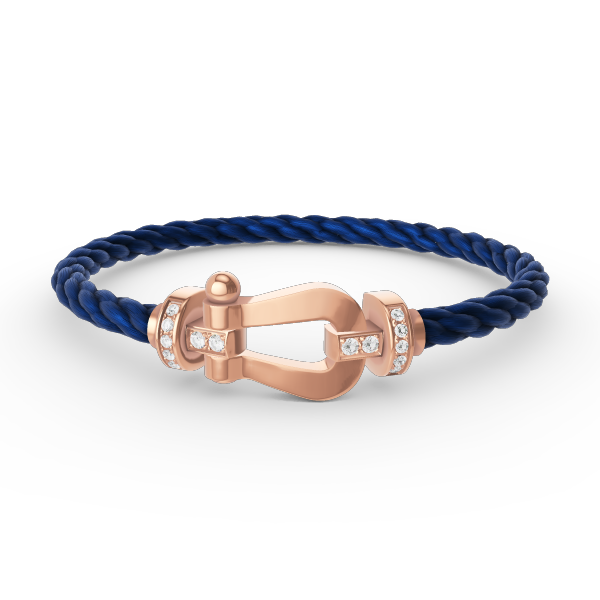 [⭐Aura ]FORCE LARGE HORSESHOE HALF DIAMOND BRACELET ROSE GOLD
