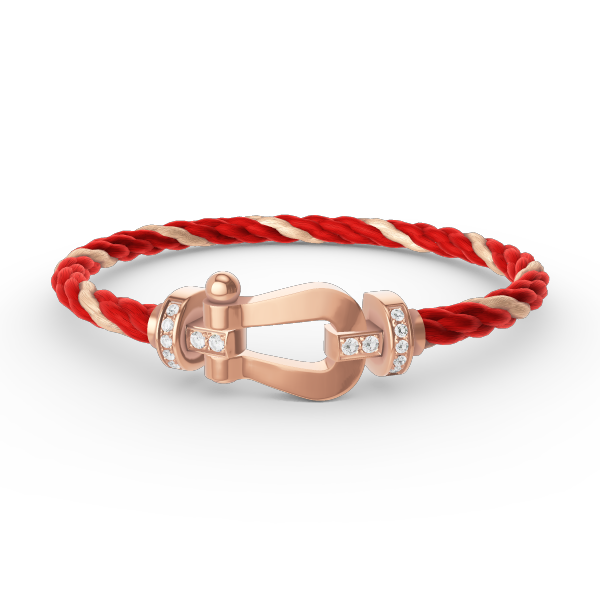 [⭐Aura ]FORCE LARGE HORSESHOE HALF DIAMOND BRACELET ROSE GOLD