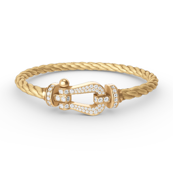 Aura FORCE LARGE HORSESHOE FULL DIAMOND BRACELET GOLD