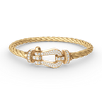 Aura FORCE LARGE HORSESHOE FULL DIAMOND BRACELET GOLD