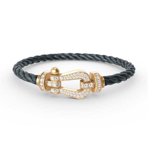 Aura FORCE LARGE HORSESHOE FULL DIAMOND BRACELET GOLD