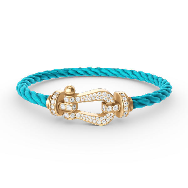 Aura FORCE LARGE HORSESHOE FULL DIAMOND BRACELET GOLD