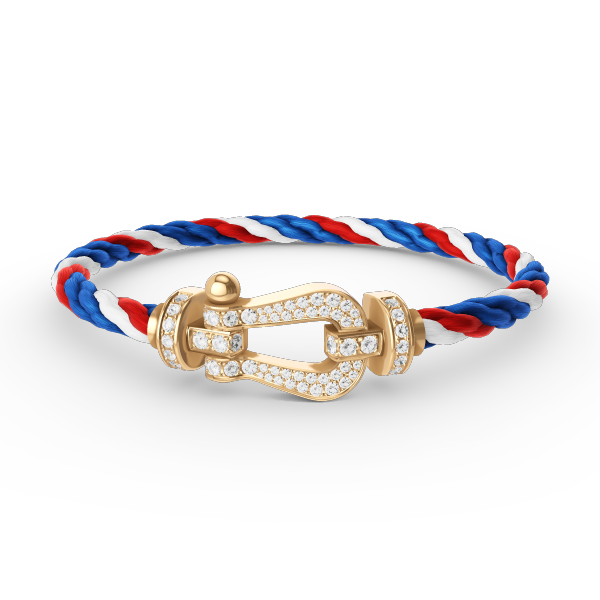 Aura FORCE LARGE HORSESHOE FULL DIAMOND BRACELET GOLD