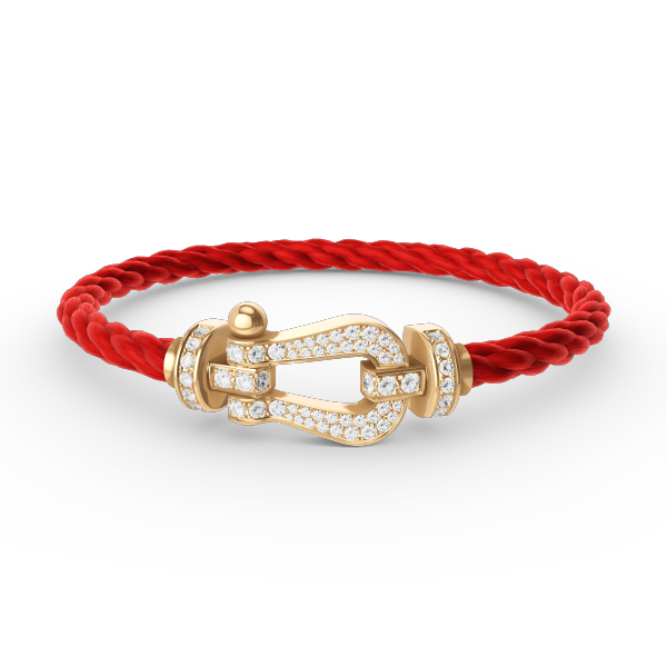 [⭐Aura ]FORCE LARGE HORSESHOE FULL DIAMOND BRACELET GOLD
