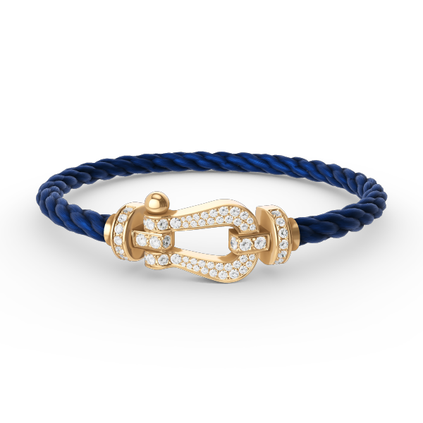 Aura FORCE LARGE HORSESHOE FULL DIAMOND BRACELET GOLD