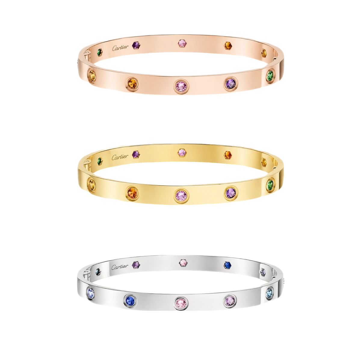 [Aura ] 2026 RAINBOW LOVE BRACELET 6.1MM  10 DIAMONDS