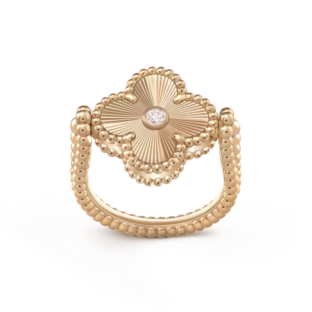 Aura CLOVER RIVERSIBLE ROSE GOLD RING