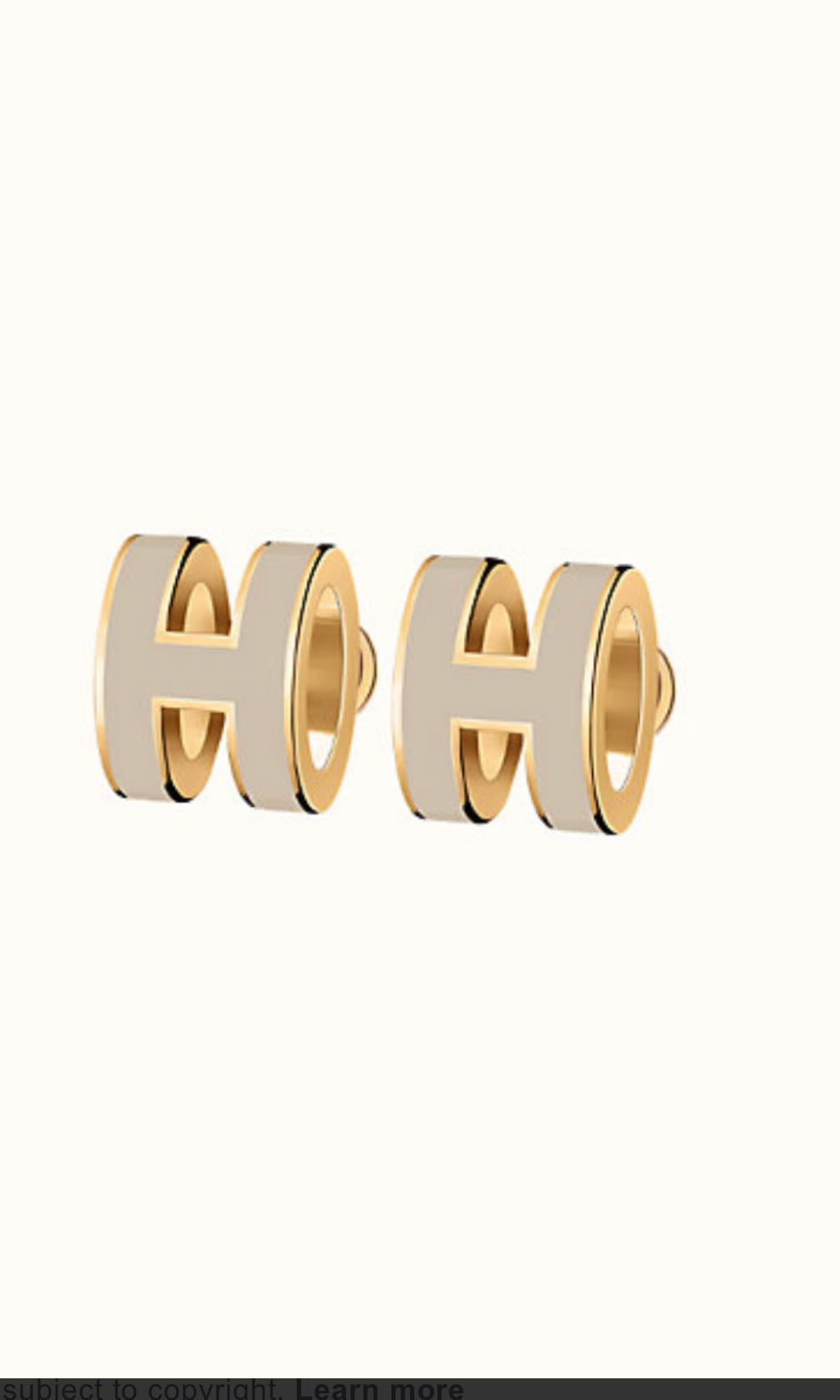 Aura MINI POP H GOLD EARRINGS GREY