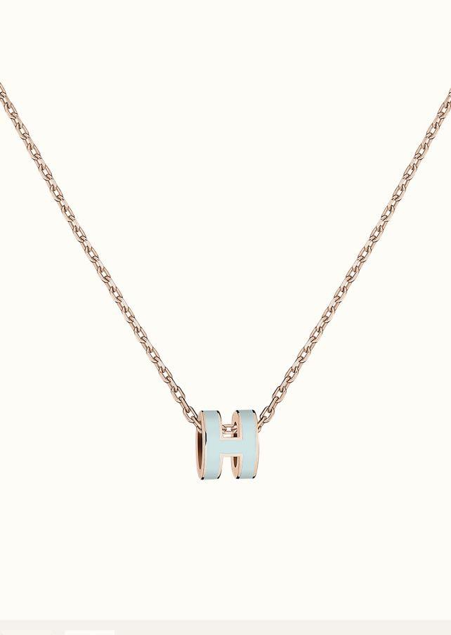 Aura POP H LIGHT BLUE NECKLACE