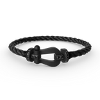 Aura FORCE LARGE SERIES HORSESHOE BLACK SAMURAI BRACELET