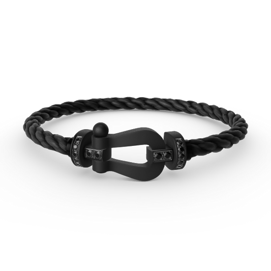 [⭐Aura ]FORCE LARGE SERIES HORSESHOE BLACK SAMURAI BRACELET