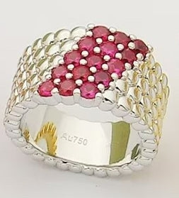 [Aura ]  PERLEE DIAMOND RING ,5-ROW DIAMOND-SET DESIGN