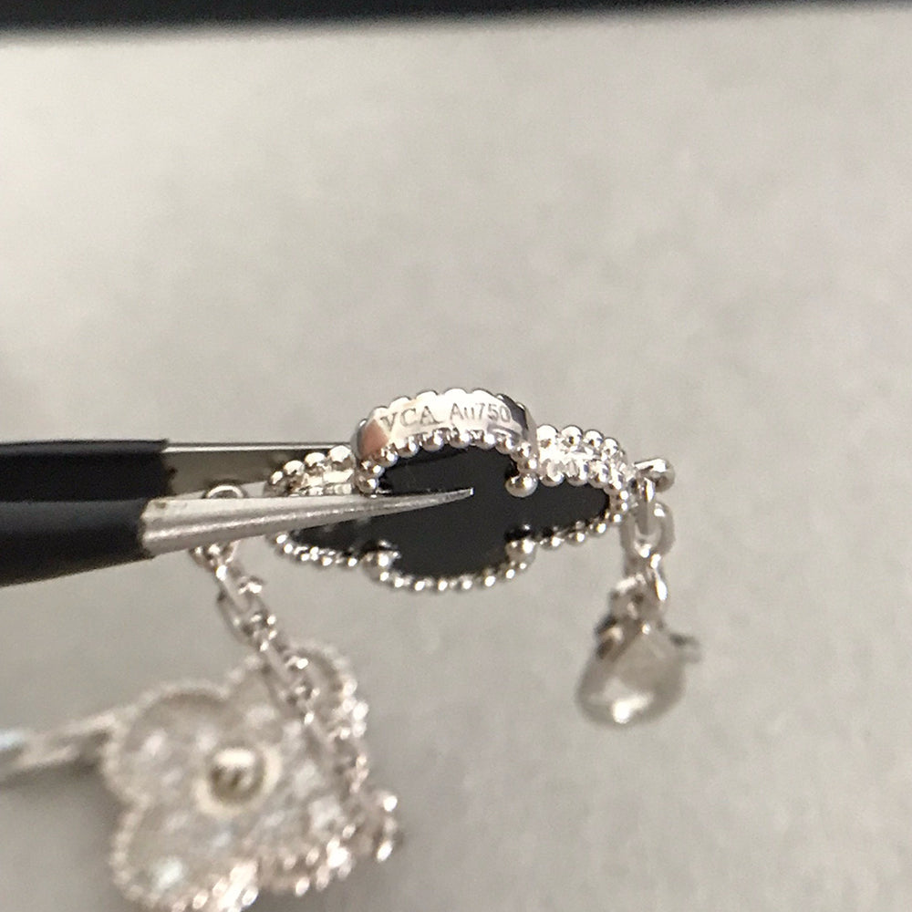 [⭐Aura ]New CLOVER 5 MOTIF ONYXS BRACELET COLLECTION
