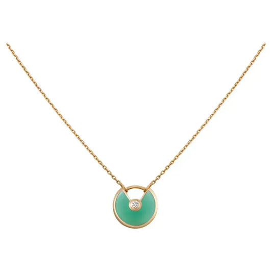 Aura AMULETT GOLD MALACHIT-HALSKETTE