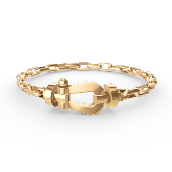 Aura FORCE GROßER HUFEISEN-VERSCHLUSS METALLARMBAND