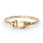 Aura FORCE GROßER HUFEISEN-VERSCHLUSS METALLARMBAND