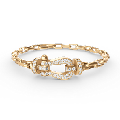 [⭐Aura ]FORCE LARGE HORSESHOE CLASP  METAL BRACELET