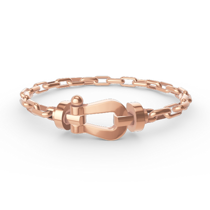 [⭐Aura ]FORCE LARGE HORSESHOE CLASP  METAL BRACELET