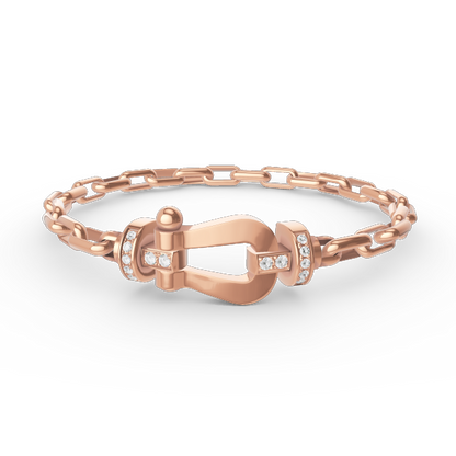 [⭐Aura ]FORCE LARGE HORSESHOE CLASP  METAL BRACELET