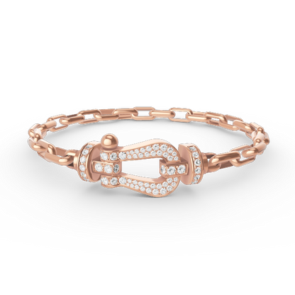 [⭐Aura ]FORCE LARGE HORSESHOE CLASP  METAL BRACELET