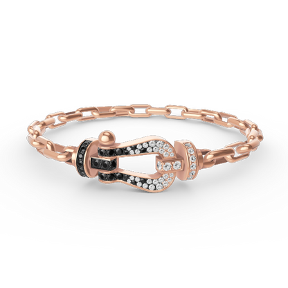 [⭐Aura ]FORCE LARGE HORSESHOE CLASP  METAL BRACELET