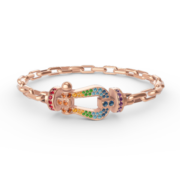 [⭐Aura ]FORCE LARGE HORSESHOE CLASP  METAL BRACELET