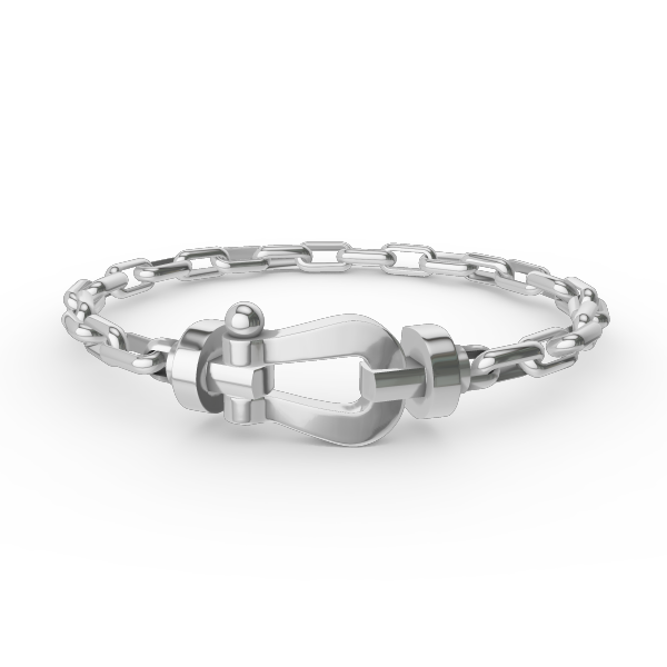 [⭐Aura ]FORCE LARGE HORSESHOE CLASP  METAL BRACELET