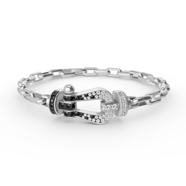 [⭐Aura ]FORCE LARGE HORSESHOE CLASP  METAL BRACELET