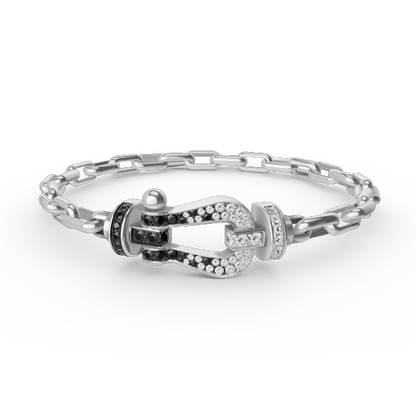 [⭐Aura ]FORCE LARGE HORSESHOE CLASP  METAL BRACELET