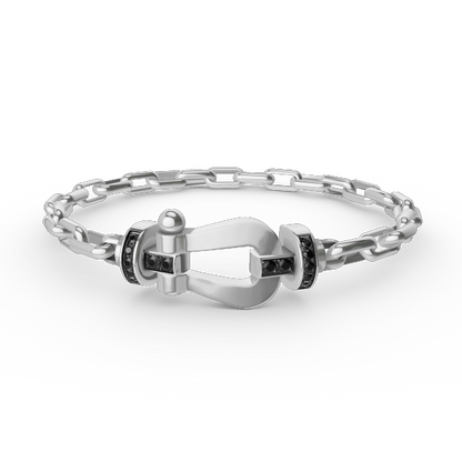 [⭐Aura ]FORCE LARGE HORSESHOE CLASP  METAL BRACELET