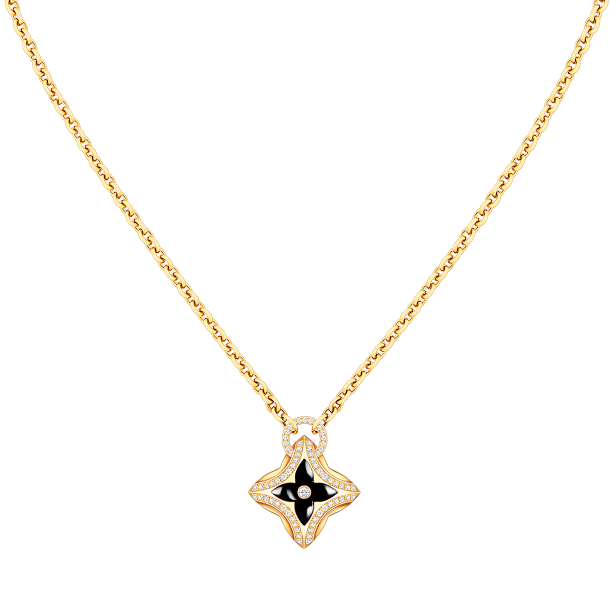 Aura STAR PEDANT PINK GOLD DIAMOND NECKLACE