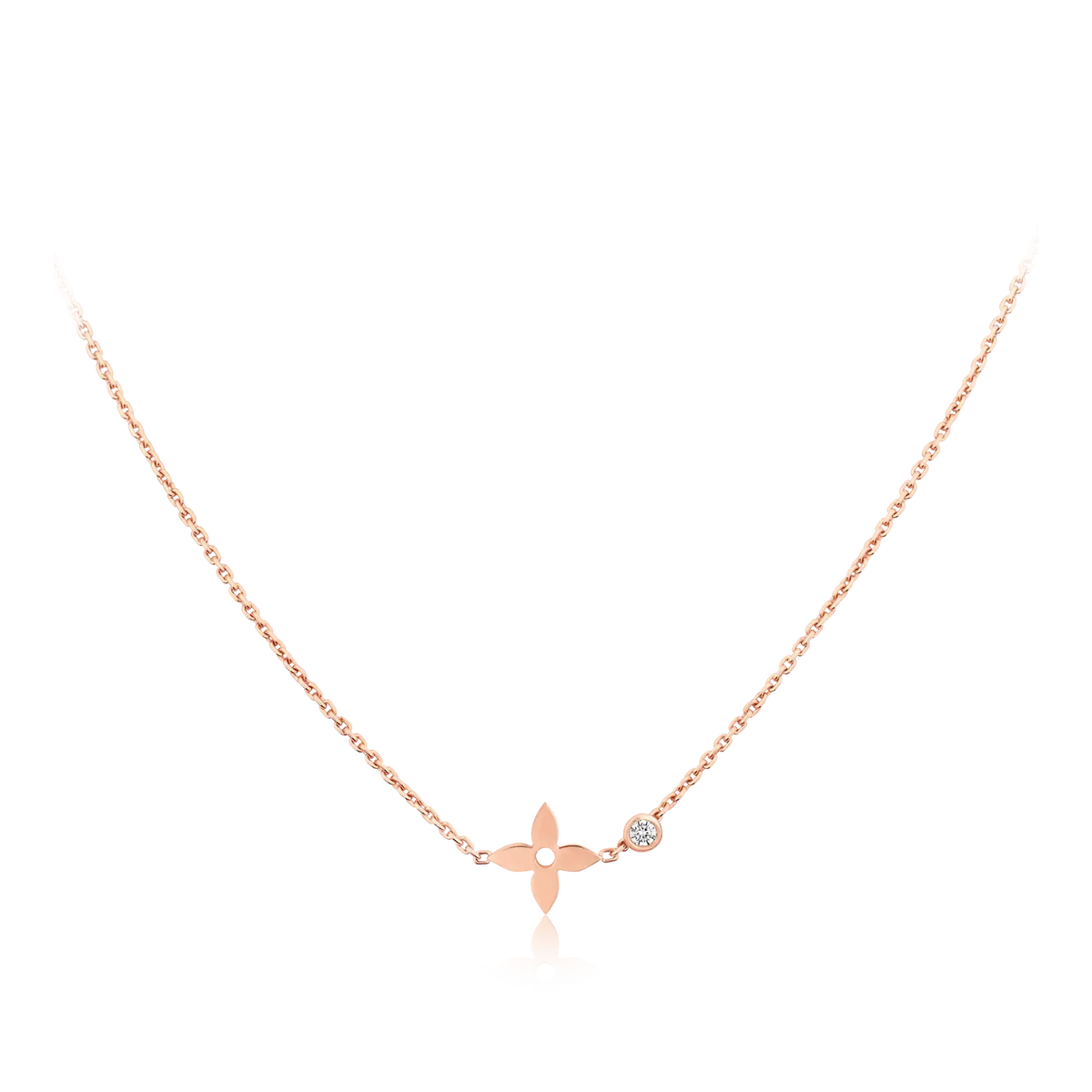 [⭐Aura ]BLOSSOM PENDANT PINK GOLD AND DIAMOND