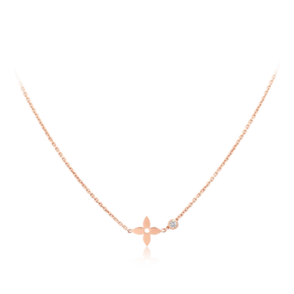 [⭐Aura ]BLOSSOM PENDANT PINK GOLD AND DIAMOND