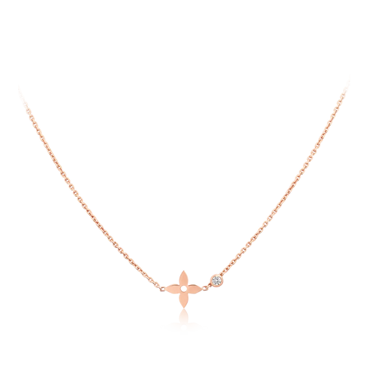[⭐Aura ]BLOSSOM PENDANT PINK GOLD AND DIAMOND