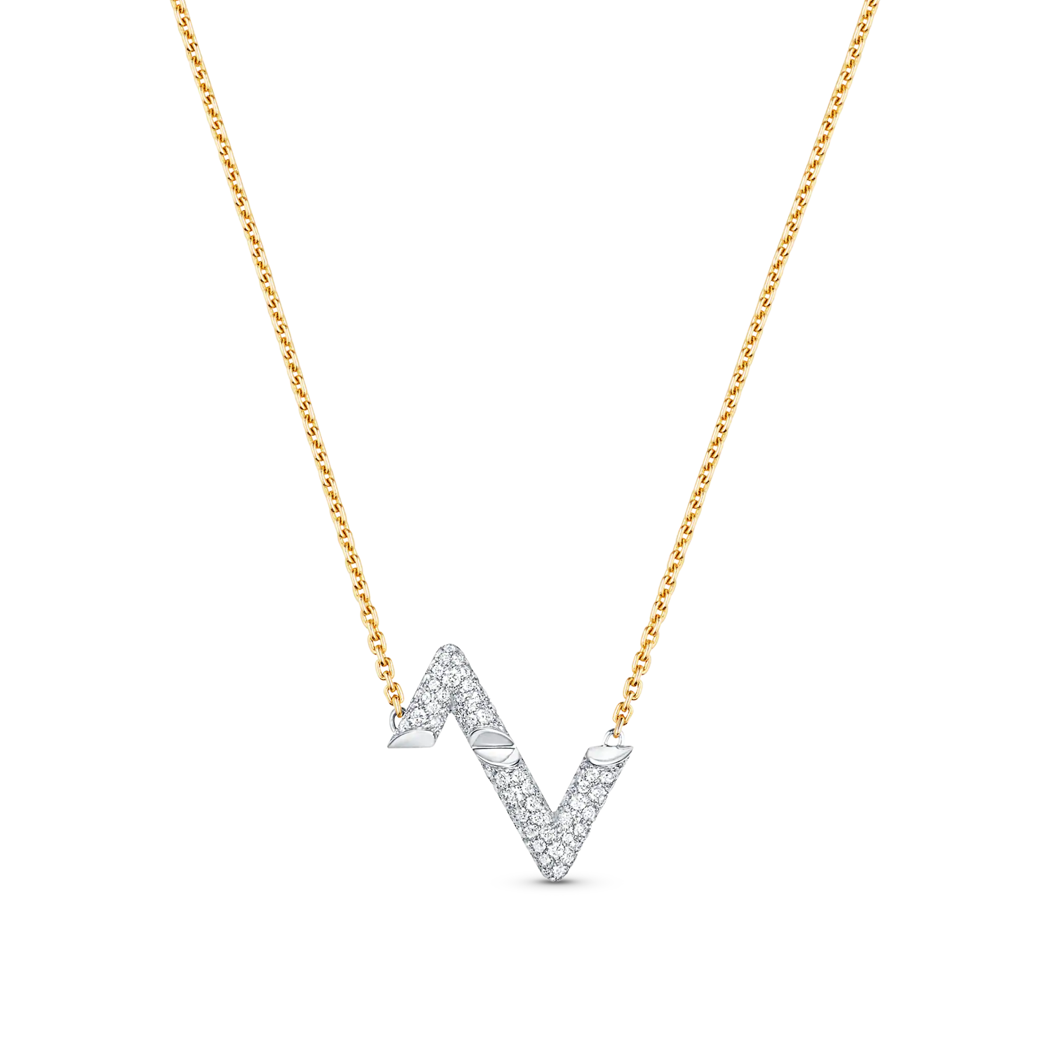 Aura VOLT SILVER DIAMOND PEDANT NECKLACE