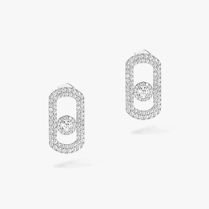 [⭐Aura ]So Move Pave_-Set Diamond Earrings in Silver