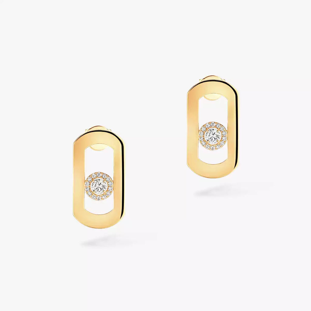 [Aura ]So Move Diamond Earrings in Yellow Gold