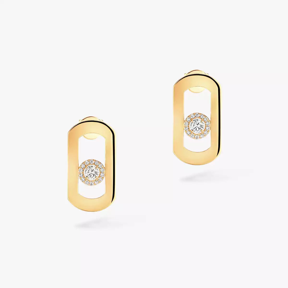 [Aura ]So Move Diamond Earrings in Yellow Gold